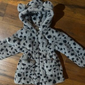 Adorable Girls Leopard Spotted Hooded Coat (s) 5/6